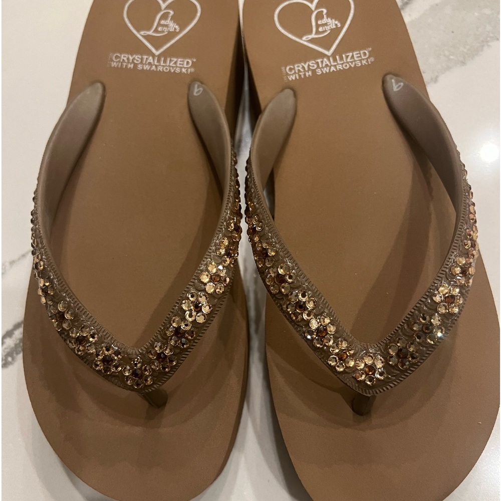 Lady Lanell’s Flip Flops Crytallized with Swarovski